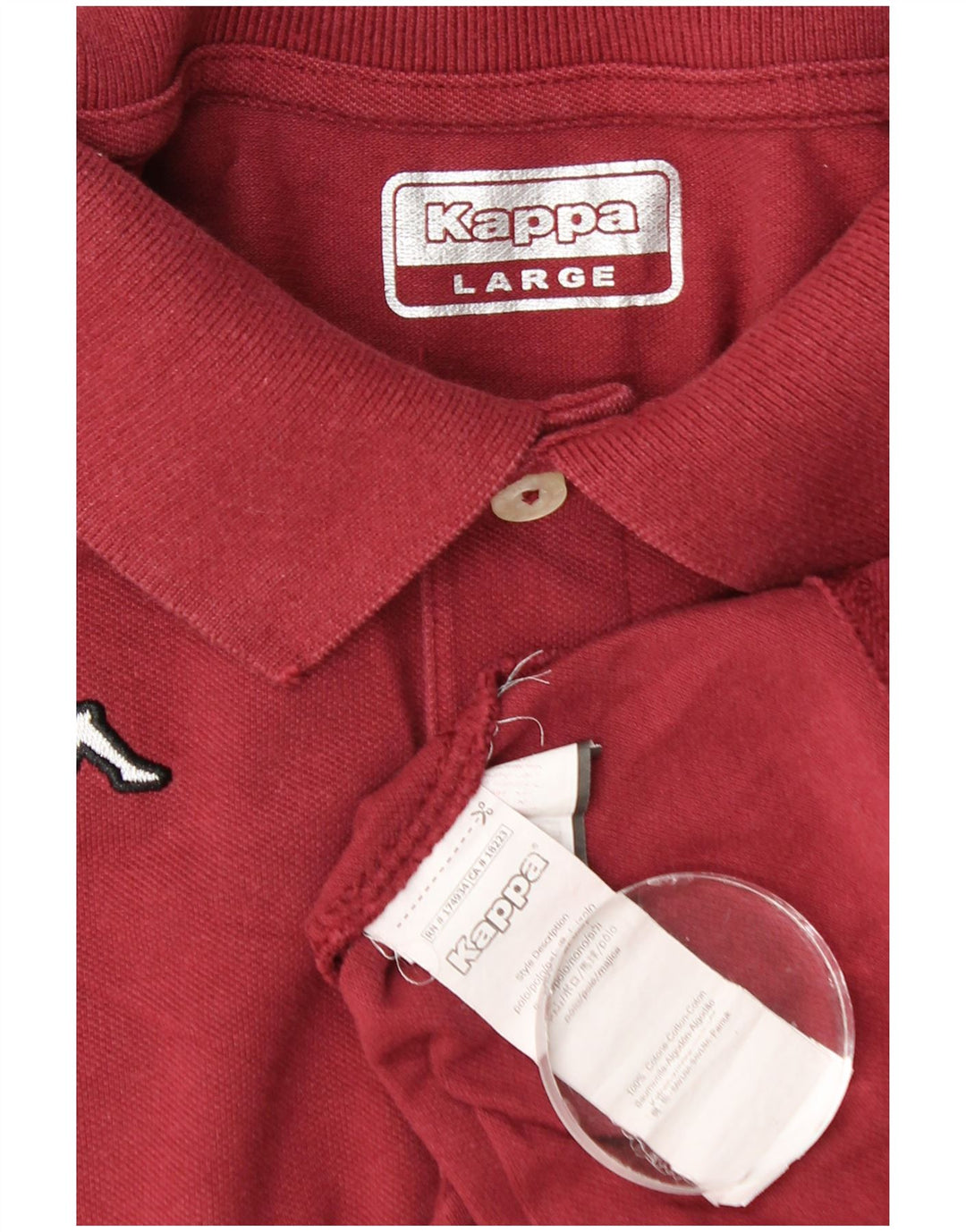 Kappa Polo Hombre Grande Rojo Algodón