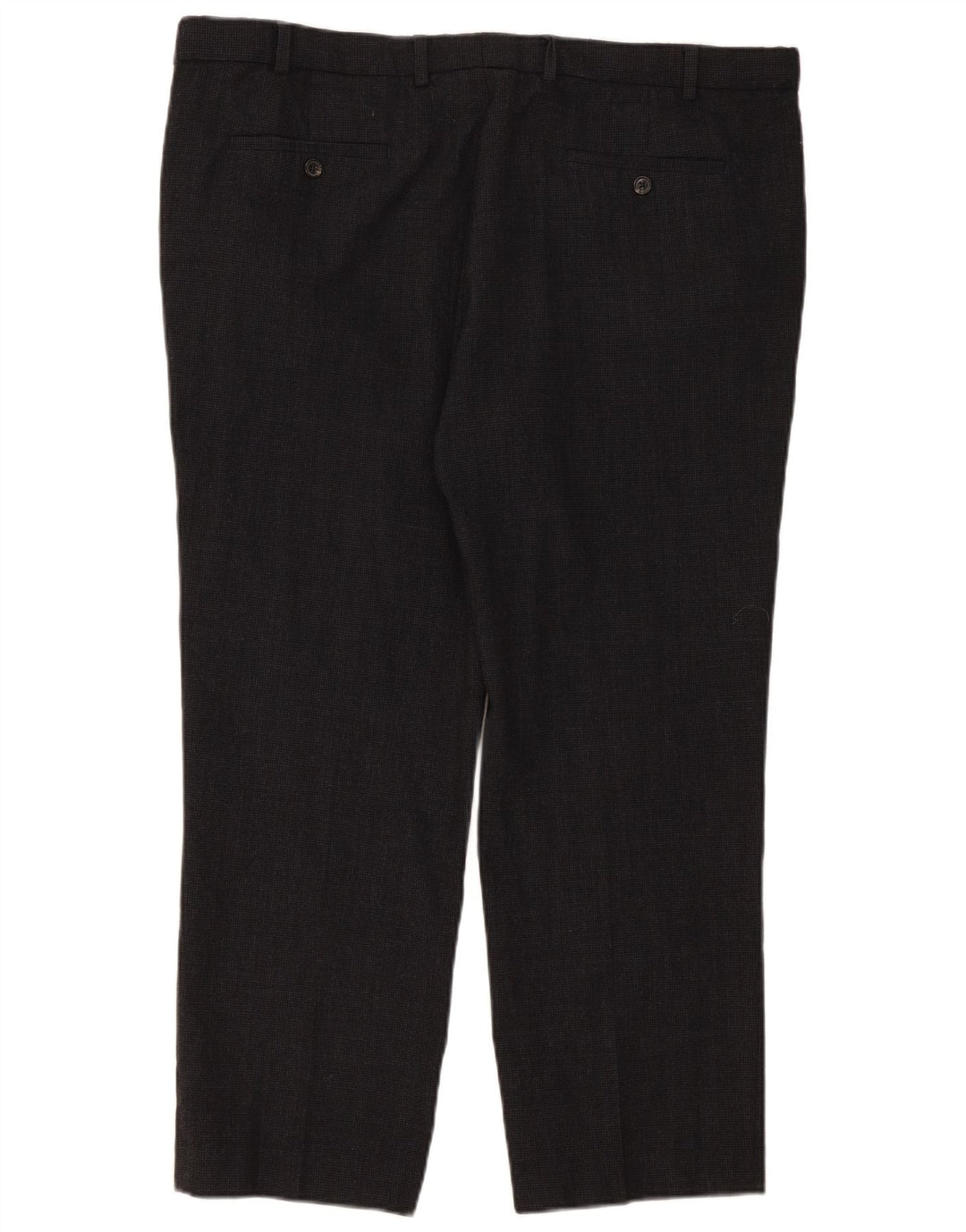 Marks & Spencer Pantalón de traje recto de corte entallado para hombre W42 L29 Cuadros grises