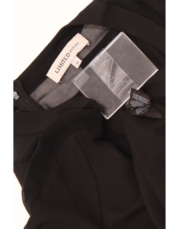 Marks & Spencer Vestido recto de manga 3/4 para mujer UK 40 Pequeño Poliéster negro