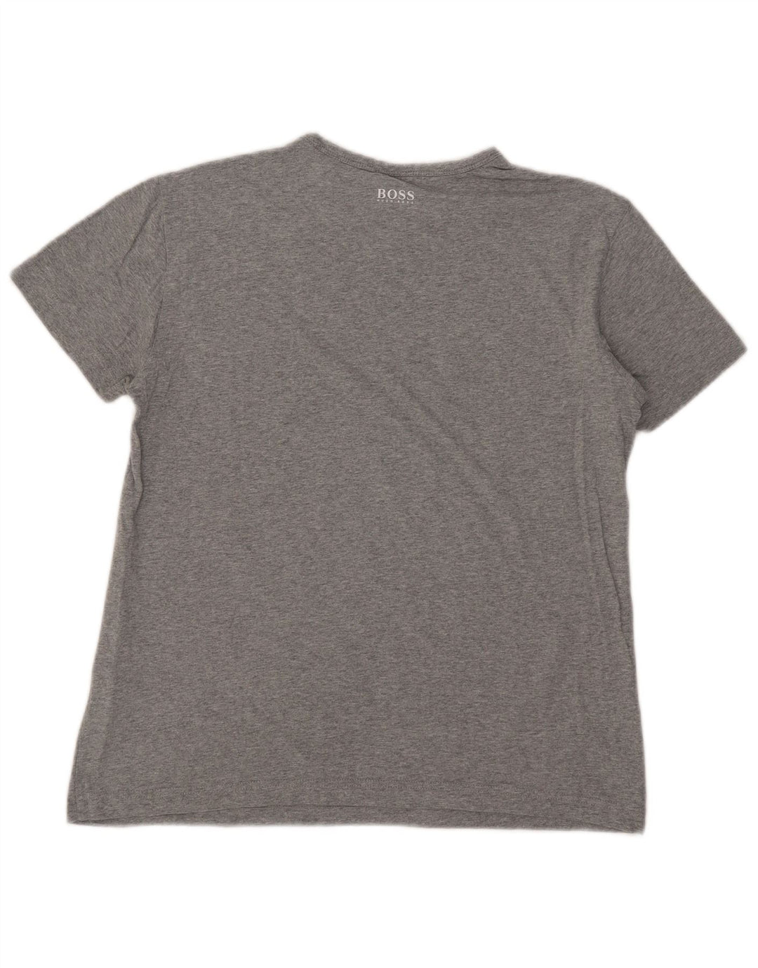 Hugo Boss Hombre Camiseta Top Small Gris Algodón