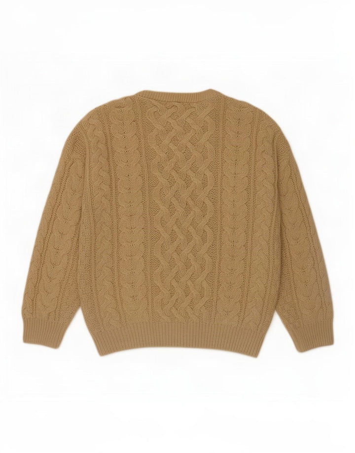 St. Bernard - Jersey de cuello redondo para hombre, acrílico, color beige medio