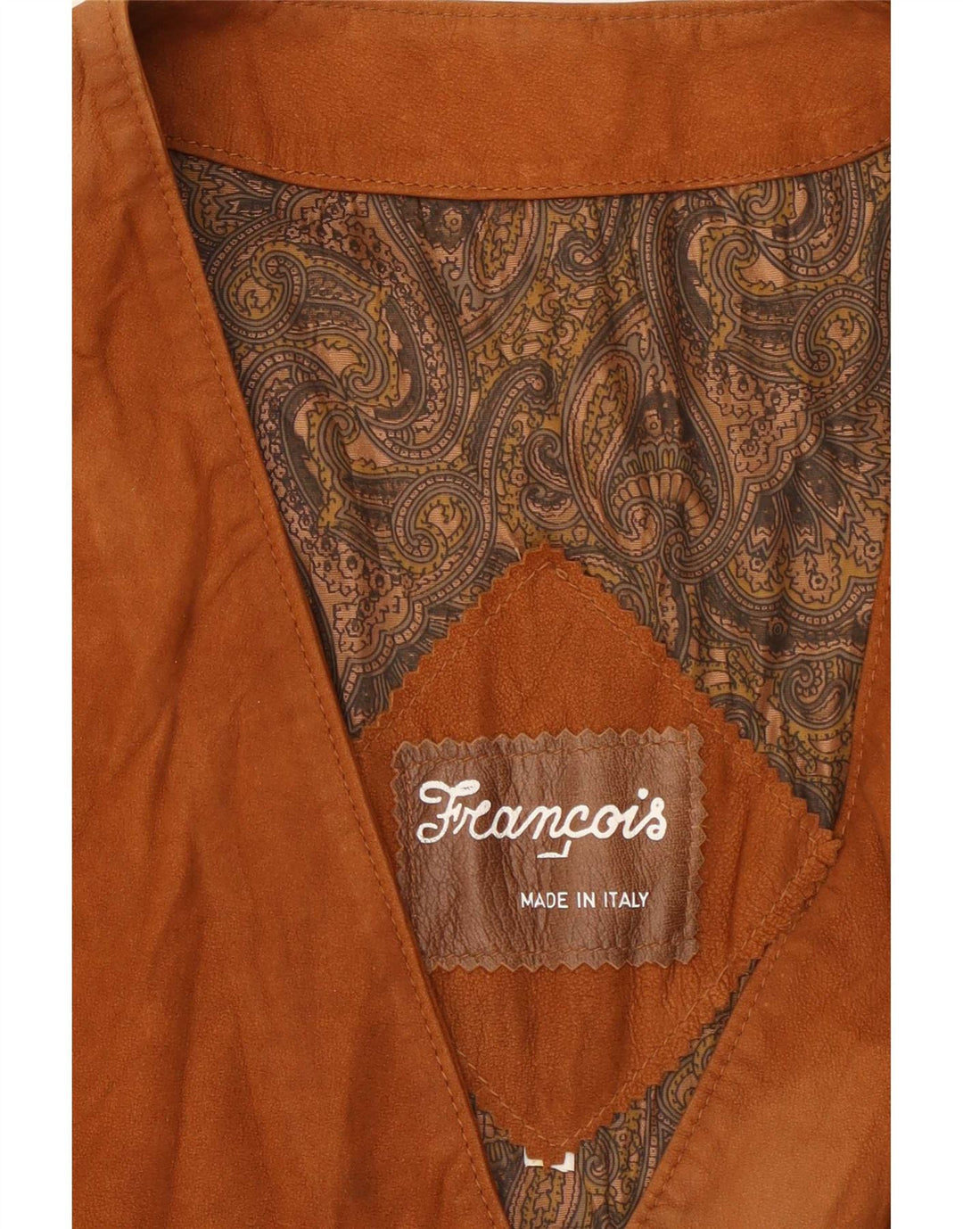 Chaleco vintage de ante para hombre XL Marrón