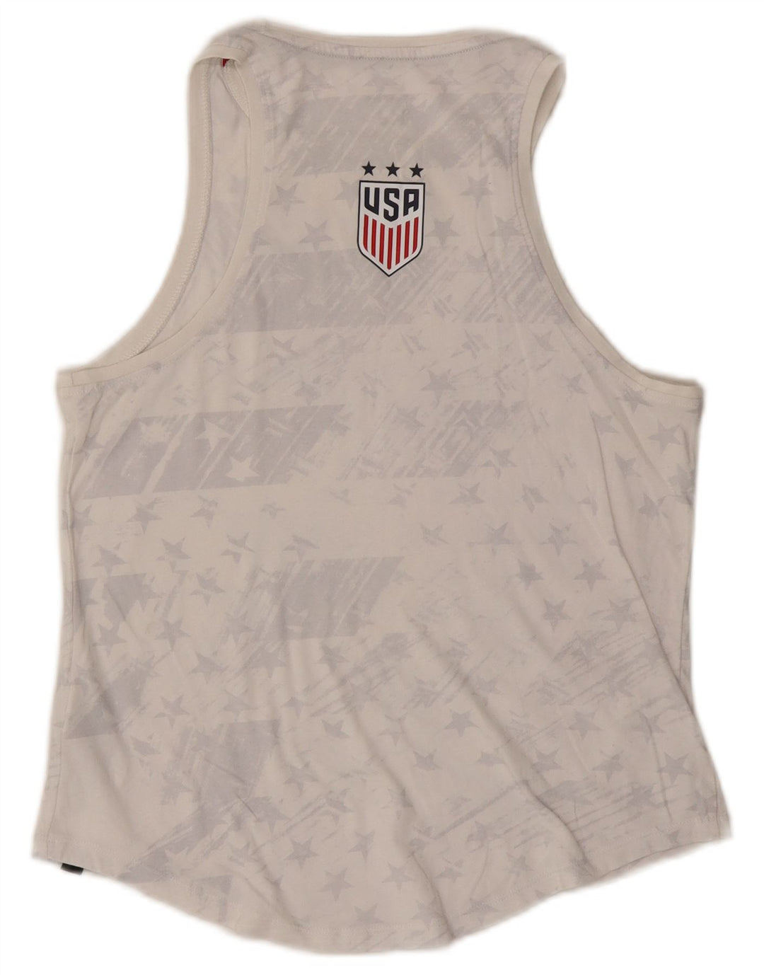 Nike Mujer Gráfico Chaleco Top UK 12 Medio Algodón Blanco