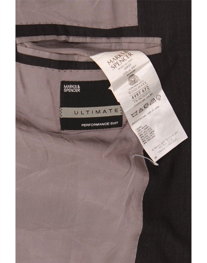 Marks & Spencer Chaqueta tipo blazer de 2 botones para hombre UK 44 2XL Lana negra