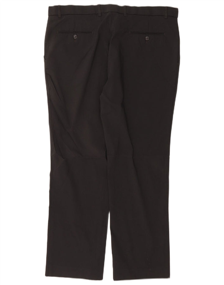 Tommy Hilfiger Pantalones casuales rectos para hombre W38 L30 Rayón negro