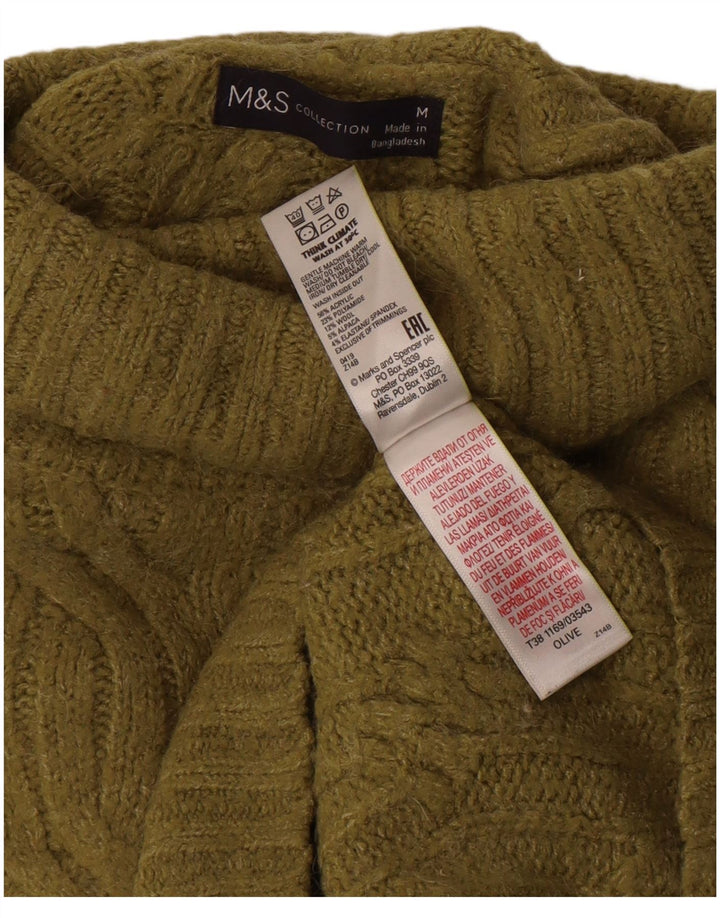 Marks & Spencer suéter con cuello vuelto para mujer UK 40 Acrílico caqui mediano