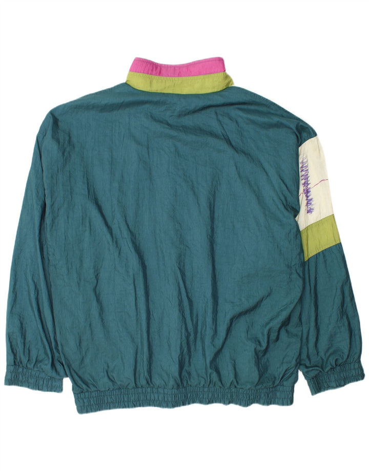 Brugi Hombre Chaqueta De Chándal Estampada XL Poliéster Color Block Verde