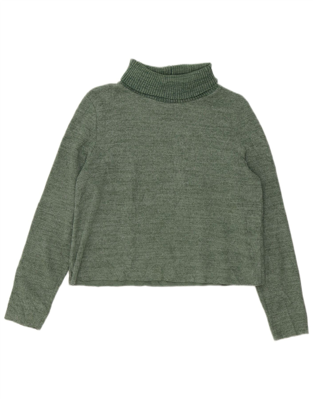 Zara Mujer Roll Neck Jumper Sweater UK 46 Large Verde