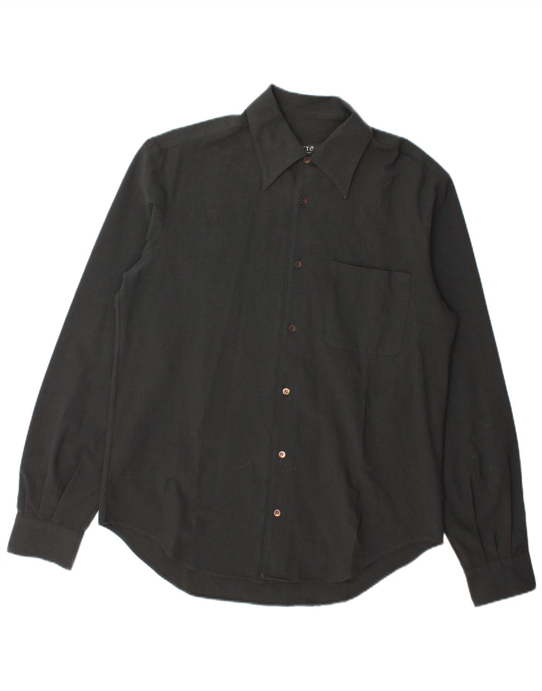 Camisa Exte Hombre Mediana Lana Virgen Negra