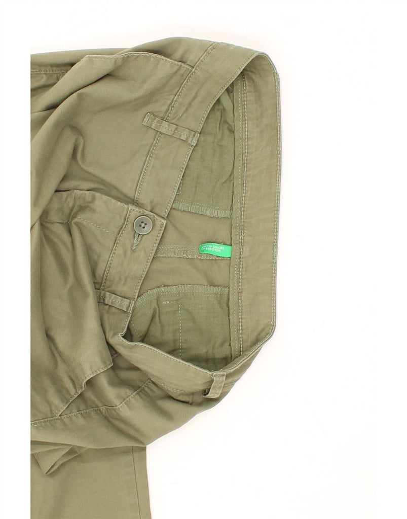 BENETTON Womens Slim Chino Trousers W32 L38  Green Vintage Benetton and Second-Hand Benetton from Messina Hembry 