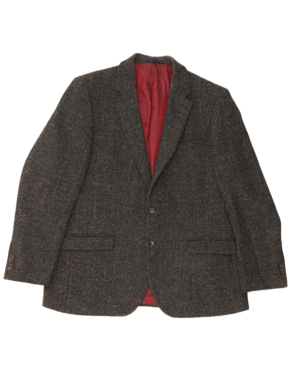 MARKS & SPENCER Chaqueta tipo blazer de 2 botones para hombre EU 54 2XL Lana virgen a cuadros verdes