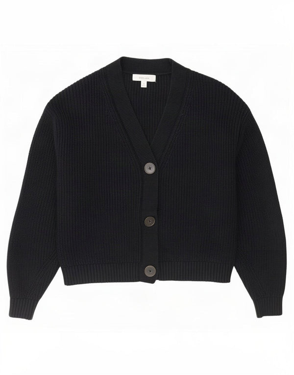 Marks & Spencer Suéter tipo cárdigan corto para mujer Reino Unido 44 Algodón negro mediano