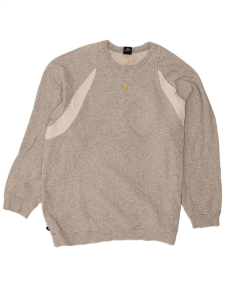 Jordan - Sudadera para hombre (2XL), color gris, algodón