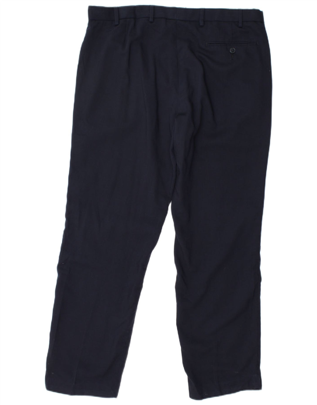 Marks & Spencer Pantalón chino de corte regular para hombre W36 L31 Lana azul marino