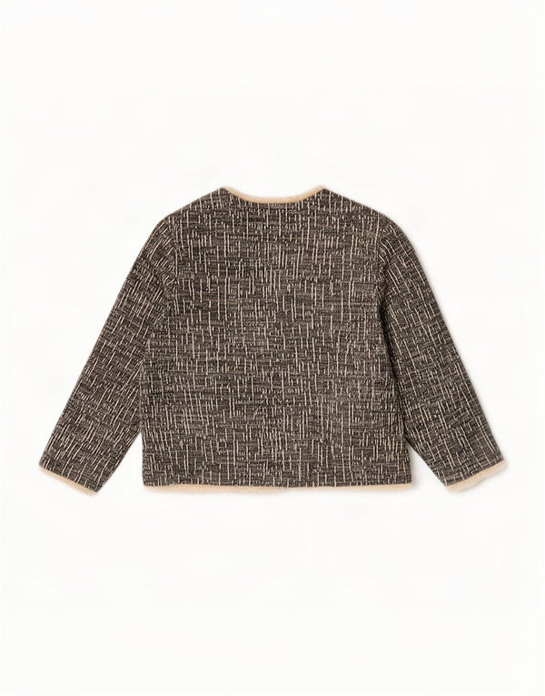 Marks & Spencer Chaqueta Blazer de Manga 3/4 para Mujer UK 44 Grande Gris Moteado