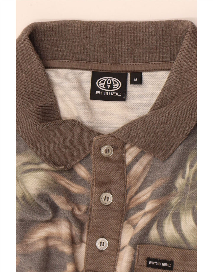 Animal Polo De Hombre Marrón Medio Floral