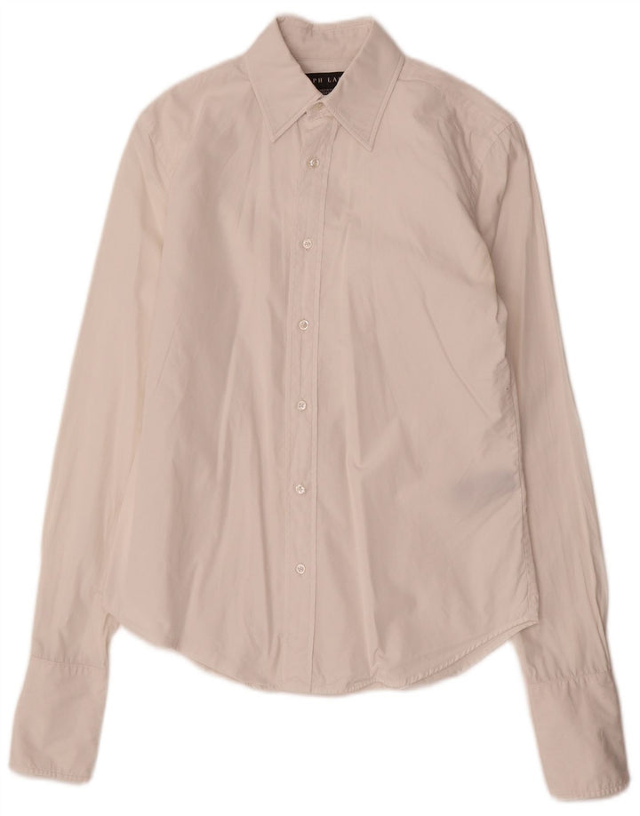 Ralph Lauren Camisa Formal para Mujer Algodón Blanco Mediano