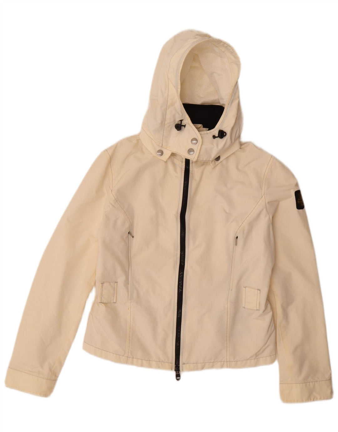 Refrigiwear Chaqueta impermeable con capucha para mujer UK 14 Large Off White Polyamide