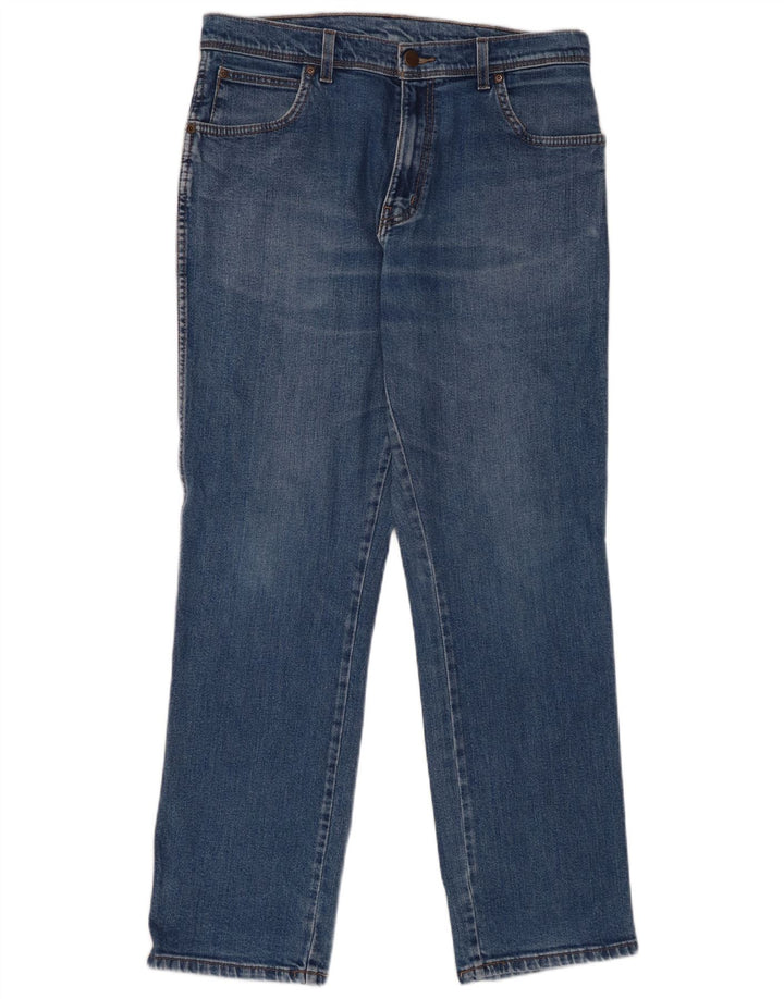 Wrangler Vaqueros rectos para hombre W34 L32 Algodón azul