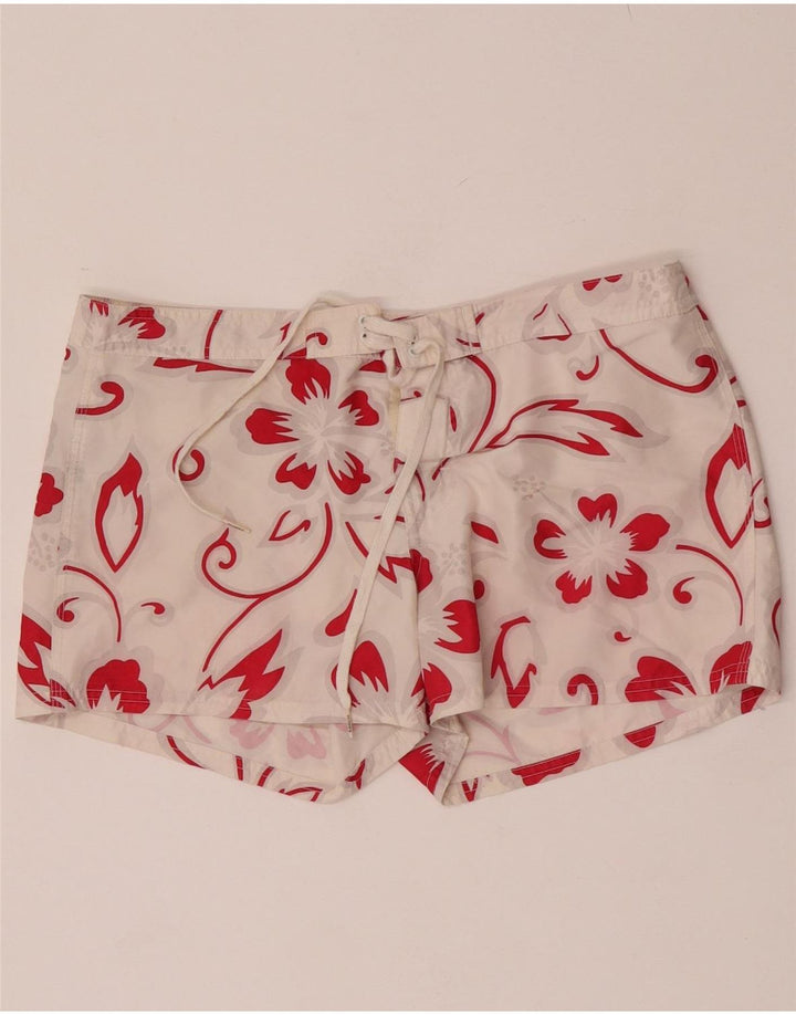 Sundek - Bañador para mujer, talla 8, poliéster floral blanco mediano
