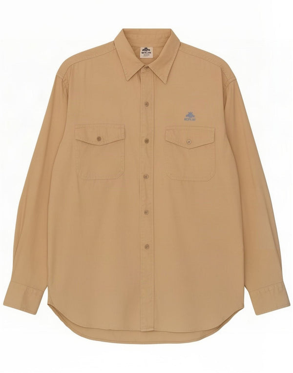 Camisa Replay Hombre XL Algodón Beige