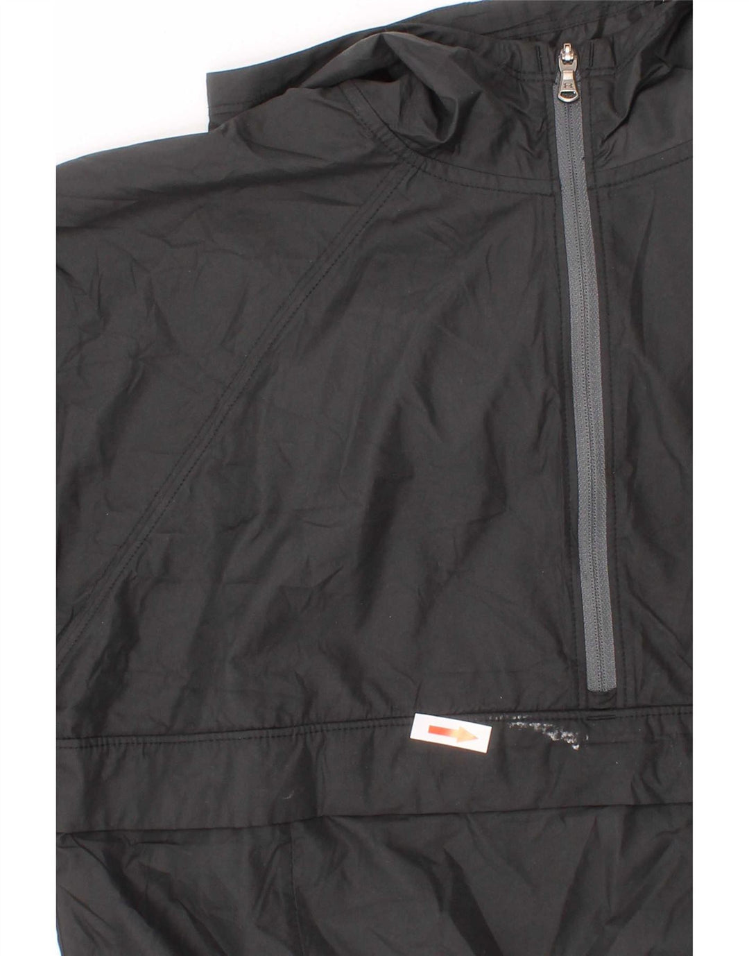 Under Armour Chaqueta impermeable Anorak con capucha para niños 7-8 años Pequeña Poliéster negro