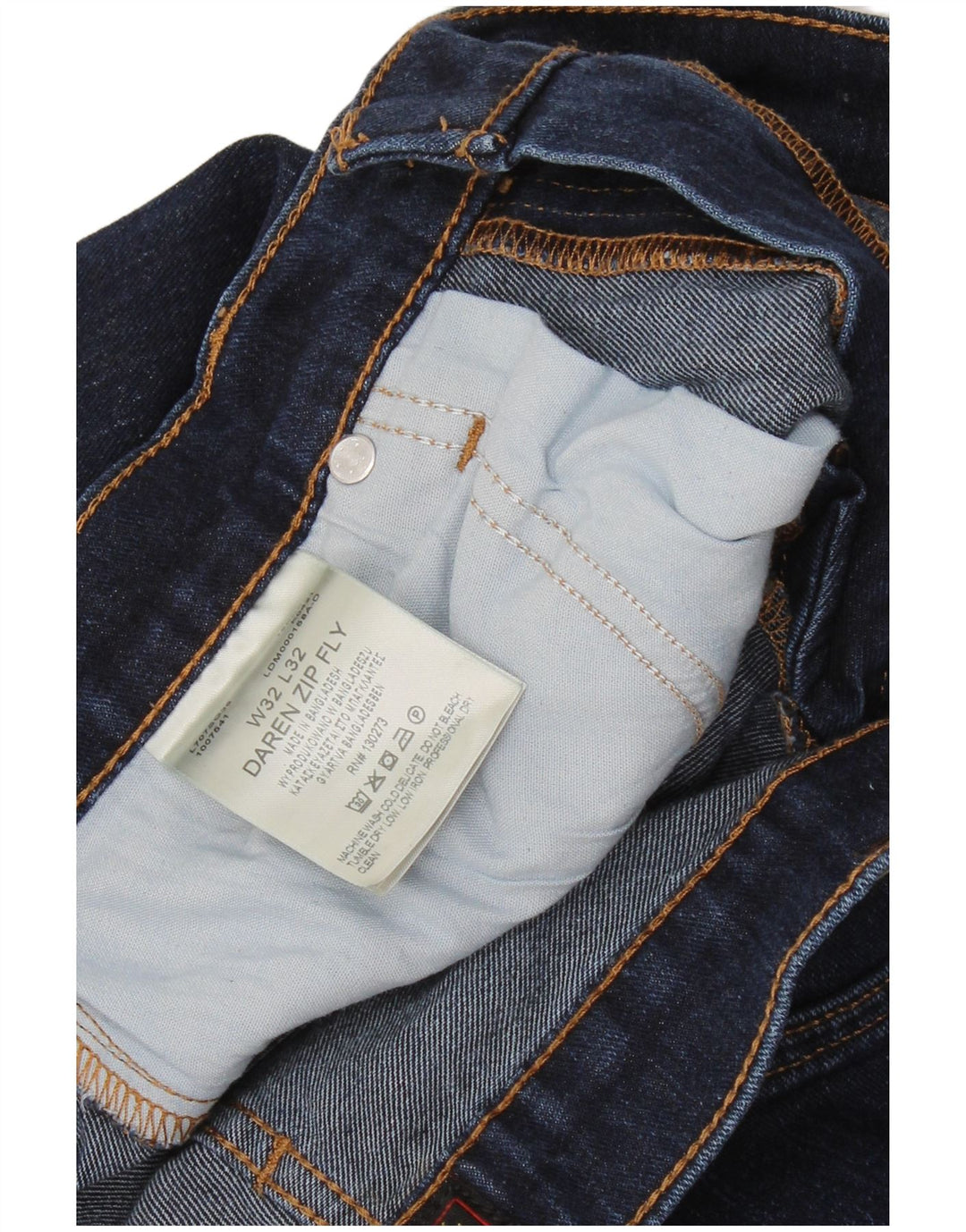 LEE Vaqueros rectos Daren Zip Fly para hombre W32 L32 Algodón azul marino