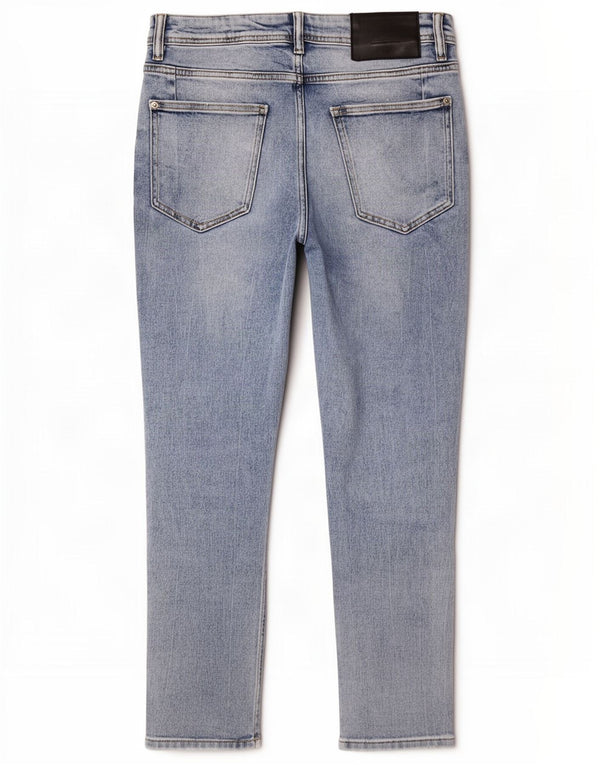 Zara Jeans recortados desgastados para hombre EU 40 Medium W31 L25 Azul