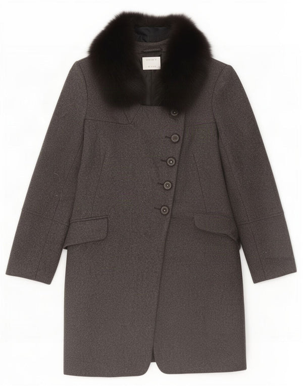 Abrigo vintage para mujer IT 46 Lana gris grande