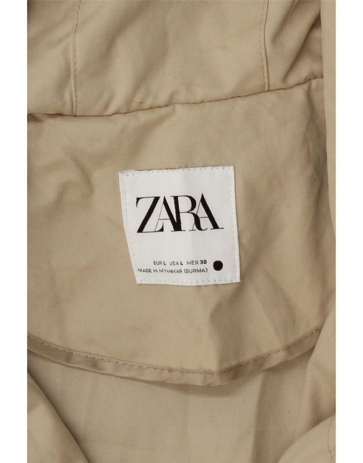 Zara Mujer Parka Extragrande Con Capucha UK 46 Large Beige