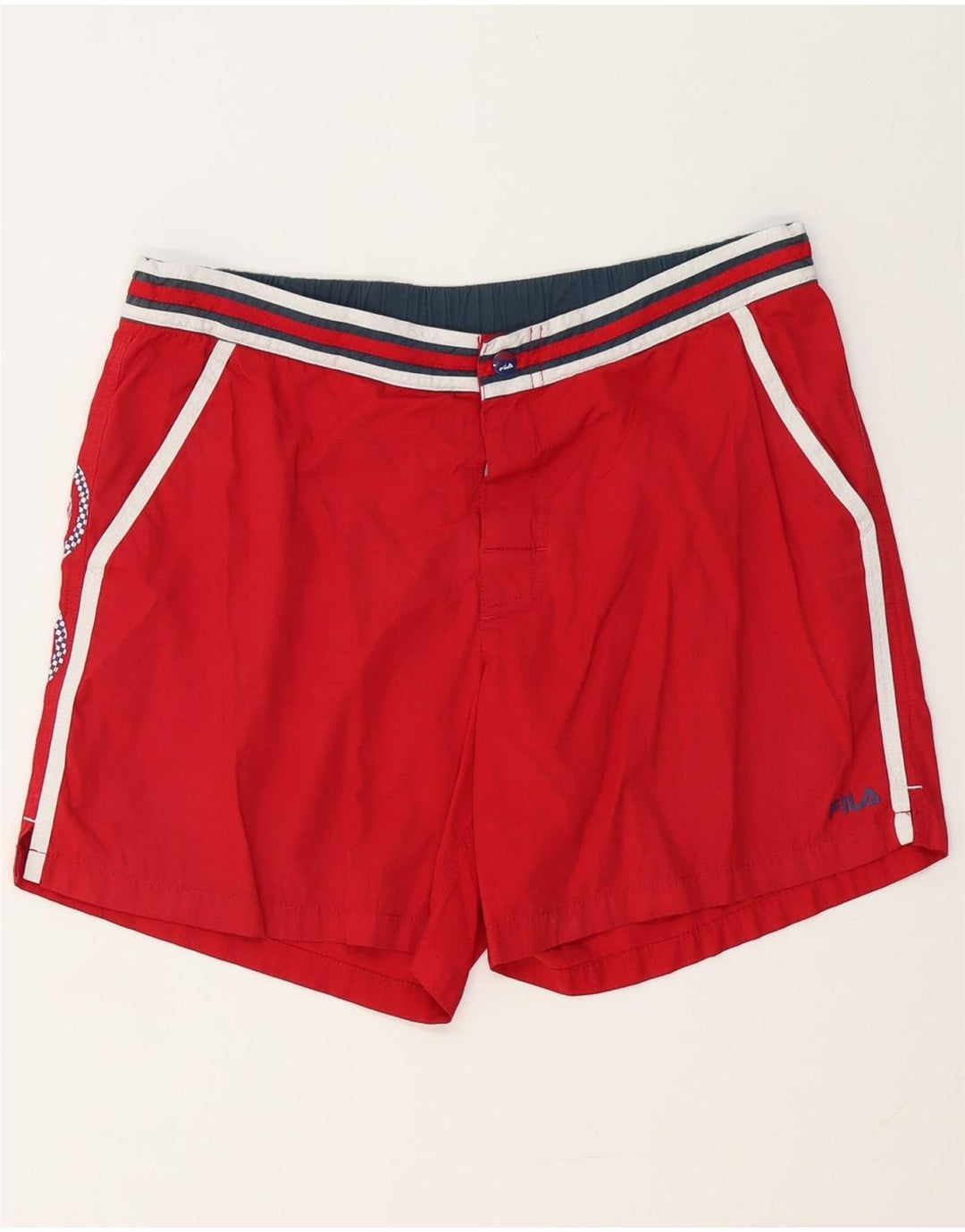 FILA Shorts de baño gráficos para mujer UK 40 XL Poliéster rojo
