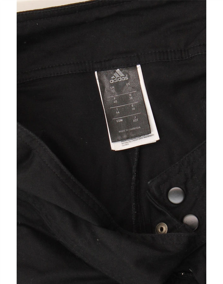 ADIDAS Mujer Climalite Pantalones Casuales Reino Unido 12 Mediano W32 L30 Negro