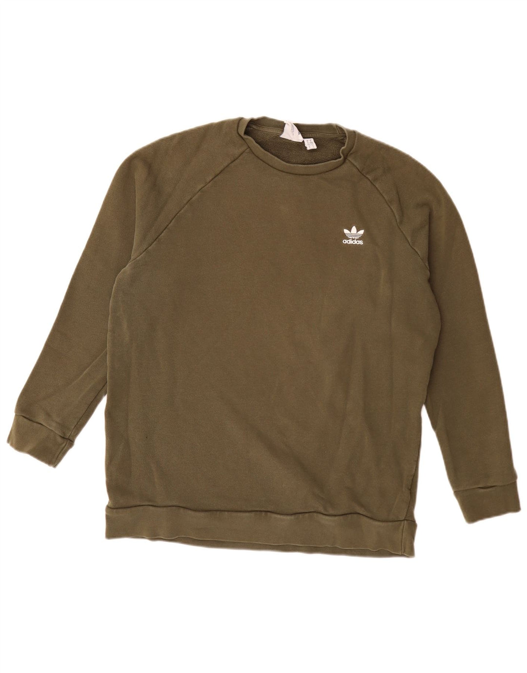 Adidas Hombre Sudadera Jumper Large Caqui Algodón