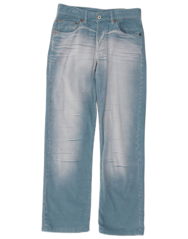 Pantalón Recto De Pana Energie Mujer W30 L29 Algodón Azul