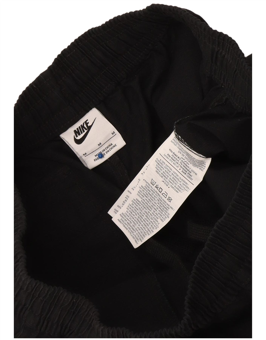 Nike - Pantalones cortos deportivos tipo cargo para hombre, algodón negro mediano