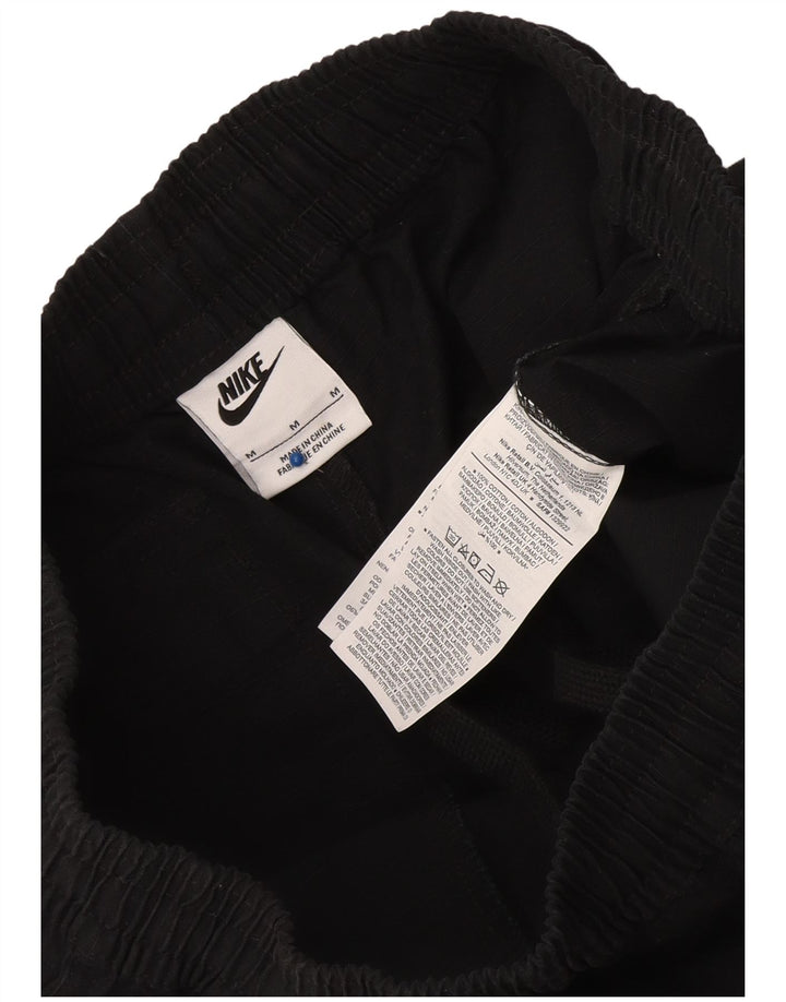 Nike - Pantalones cortos deportivos tipo cargo para hombre, algodón negro mediano