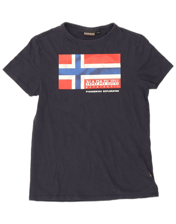Napapijri Camiseta gráfica para niño 13-14 años Azul marino Algodón