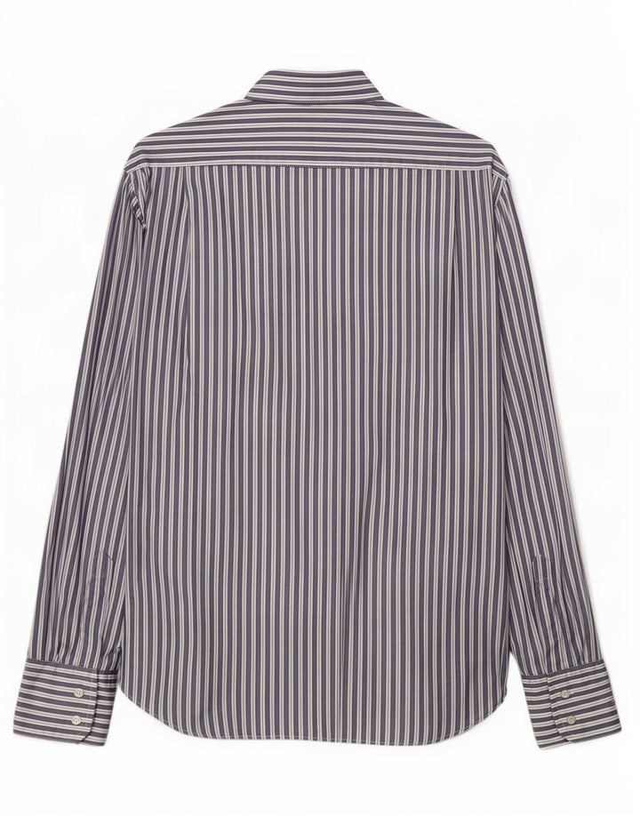 Camisa Hugo Boss Hombre Algodón Rayas Azul Medio