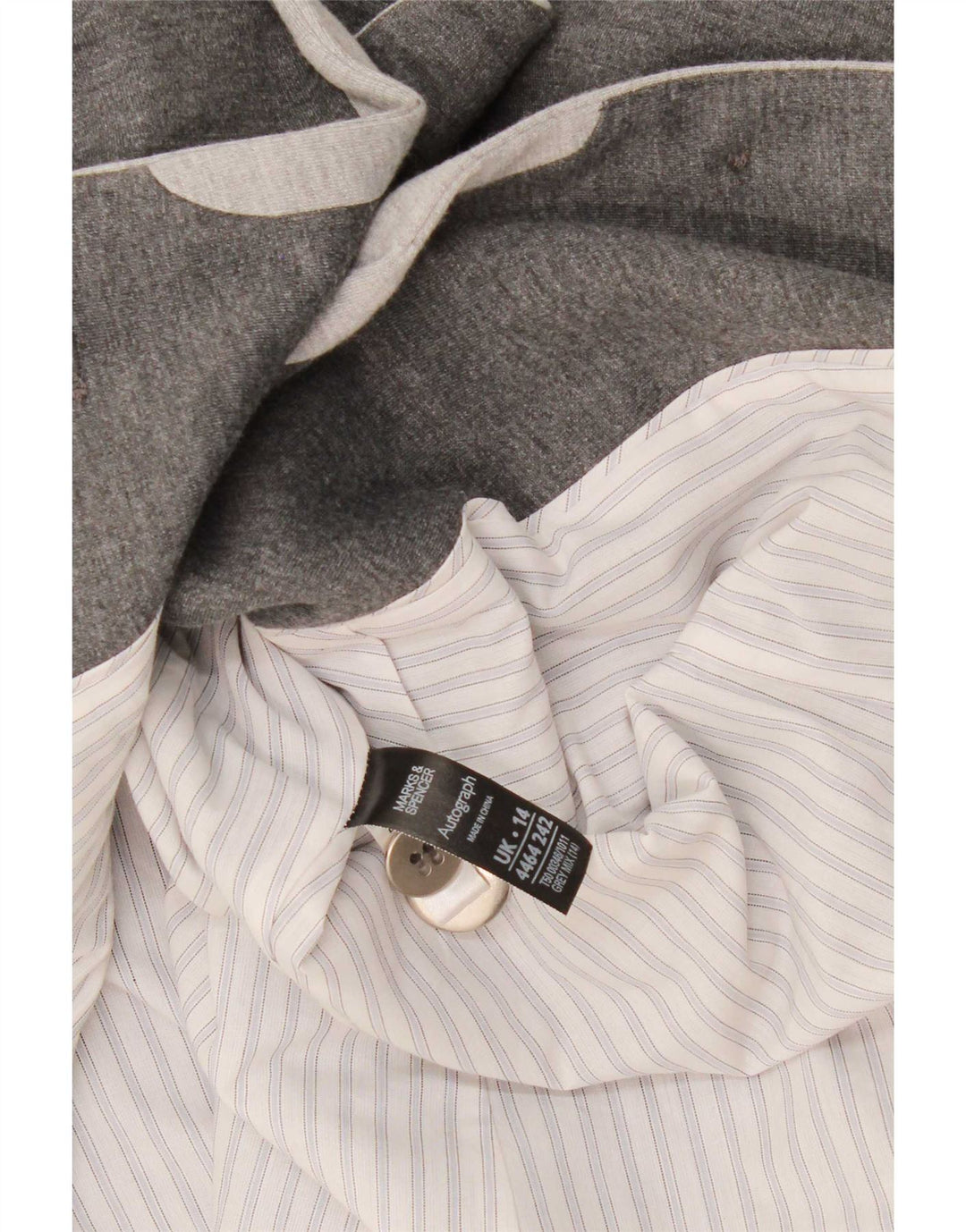 Marks & Spencer Chaqueta tipo blazer con 2 botones para mujer, talla 40, color gris