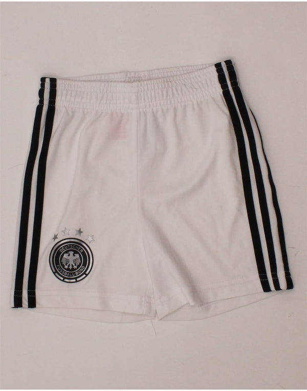 ADIDAS Deutscher Fussball Bund - Pantalones cortos deportivos para bebé (12-18 meses), color blanco