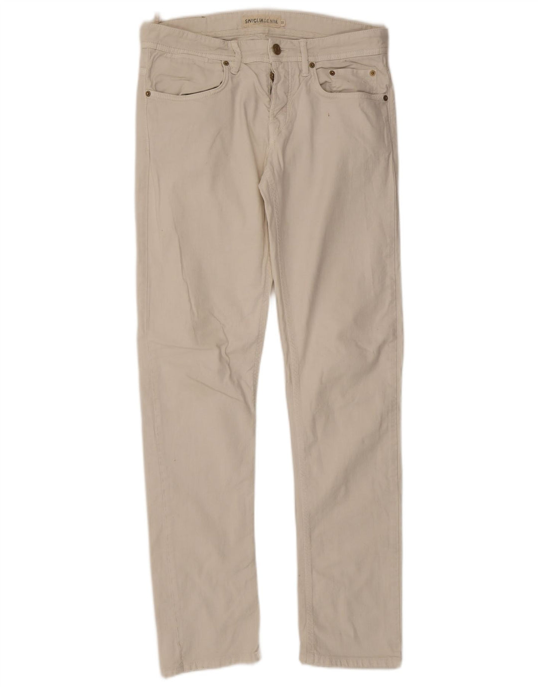 SIVIGLIA Vaqueros Slim Mujer W33 L33 Algodón Blanco