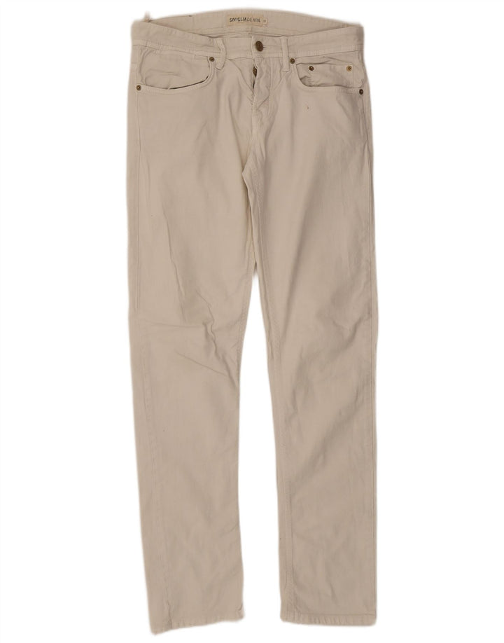 SIVIGLIA Vaqueros Slim Mujer W33 L33 Algodón Blanco