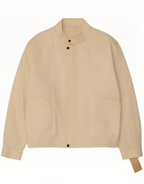 Alexander Chaqueta Bomber para Hombre IT 54 2XL Algodón Blanco Roto