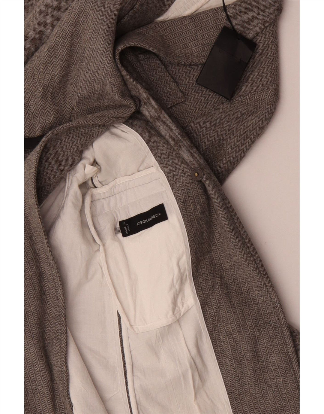 Abrigo Mujer Dsquared2 IT 42 Lana En Espiga Gris Medio