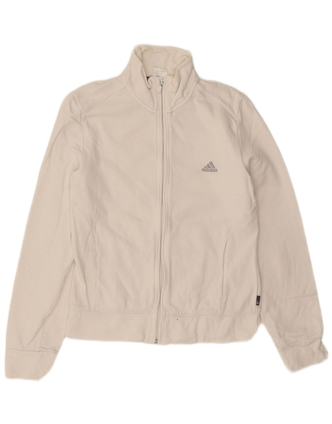 Adidas - Chaqueta de chándal para mujer, talla 12, algodón blanco mediano