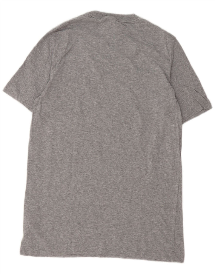ADIDAS Camiseta gráfica para hombre Top de algodón moteado gris medio
