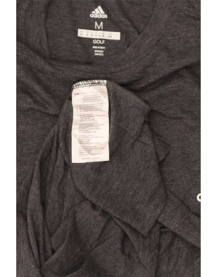 Camiseta de golf Adidas para hombre Top poliéster moteado gris medio