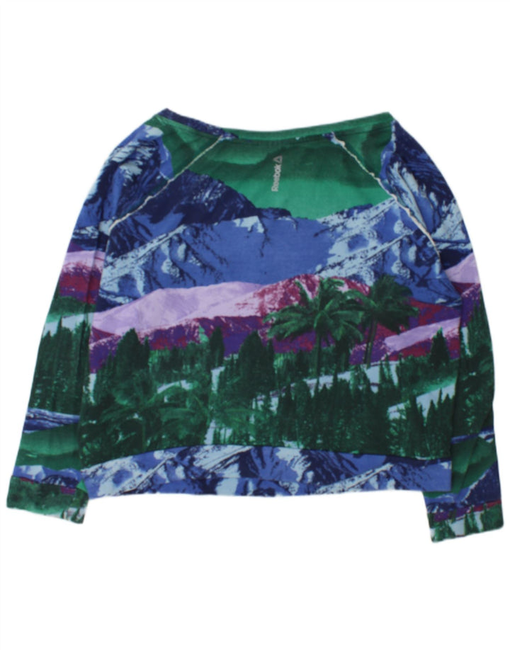 Reebok - Sudadera gráfica para mujer, talla 40/40, talla grande, multicolor
