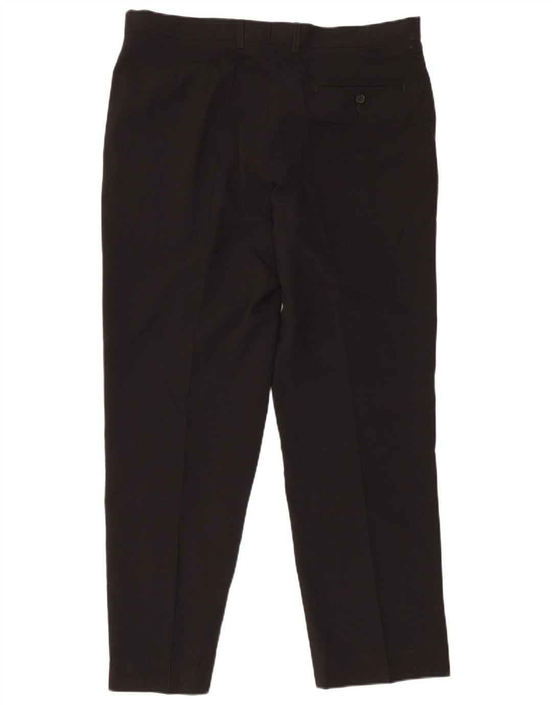 Marks & Spencer Pantalón de traje recto para hombre W36 L31 Poliéster negro