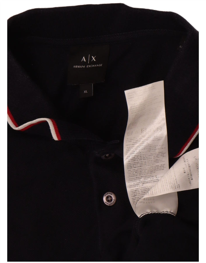 Armani Exchange Polo Hombre XL Algodón Negro